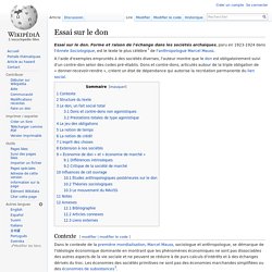Essai sur le don — Wikipédia - Cyberfox