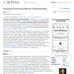 An Essay Concerning Human Understanding - Wikipedia