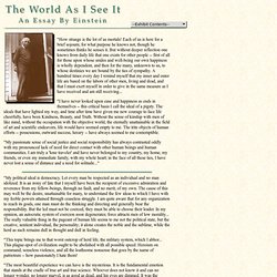 The World As I See It - StumbleUpon