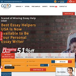 Essay Help USA @51% off on Online Essay Helper