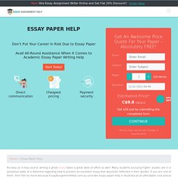 Essay Paper Help in Australia by top Paper Experts