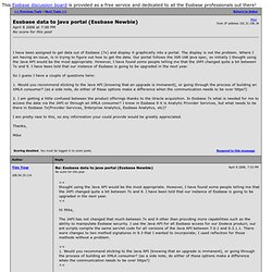 Essbase Users: Essbase data to java portal (Essbase Newbie)