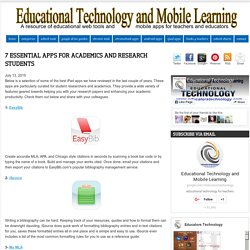 7 Essential Apps for Academics and Research Students