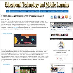 7 Essential Android Apps for BYOD Classrooms