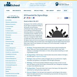 20 Essential Six Sigma Blogs