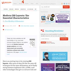 Modern CSS Layouts: The Essential Characteristics