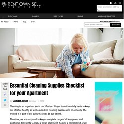 Essential Cleaning Supplies Checklist for your Apartment