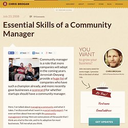 Essential Skills of a Community Manager