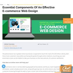 Essential Components Of An Effective E-commerce Web Design