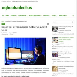 Essential of Computer Antivirus and It Uses - Ug Boot Sale OL
