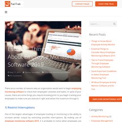 Employee Monitoring Software in 2019 by Fairtrak