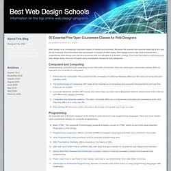 50 Essential Free Open Courseware Classes for Web Designers