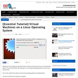 [Essential Tutorial] Virtual Machines on a Linux Operating System