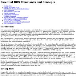 Essential DOS Commands