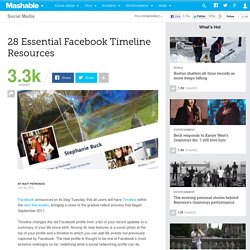 28 Essential Facebook Timeline Resources