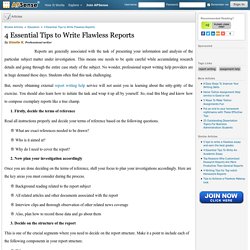 4 Essential Tips to Write Flawless Reports by Giselle K.