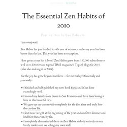 » The Essential Zen Habits of 2010