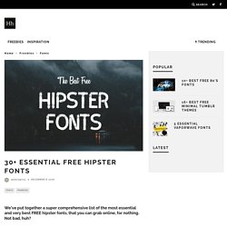 30+ Essential FREE Hipster Fonts