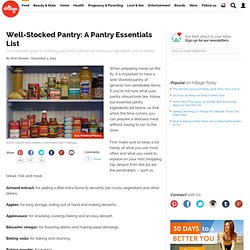 Well-Stocked Pantry: A Pantry Essentials List