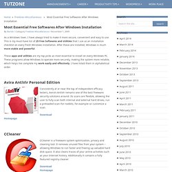 Most Essential Free Softwares After Windows Installation