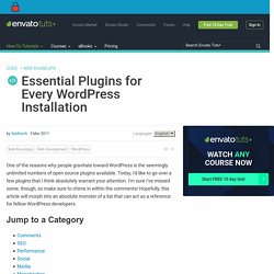 Essential Plugins for Every WordPress Installation