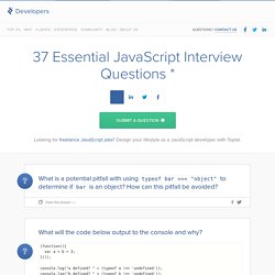 25 Essential Questions Asked in Top JavaScript Interviews