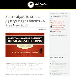 Essential JavaScript And jQuery Design Patterns – A Free New Book