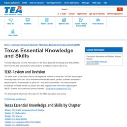 Texas Essential Knowledge and Skills