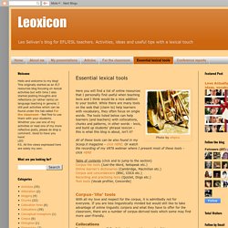 Leoxicon: Essential lexical tools