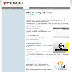 30 Essential Free Magento Extensions