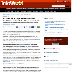10 essential MySQL tools for admins