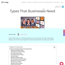 15 Essential Marketing Video Types That Businesses Need In 2021