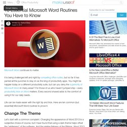 10 Essential Microsoft Word Routines You Have to Know