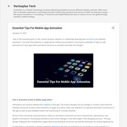 Essential Tips For Mobile App Animation