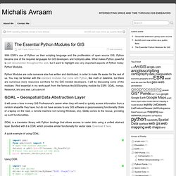 The Essential Python Modules for GIS