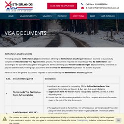 Find out the essential documents required for a Netherlands Visa Online