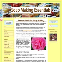 Essential Oils for Soap Making