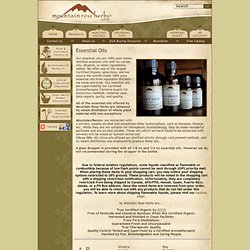Essential Oils from Mountain Rose Herbs