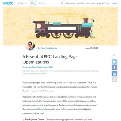 6 Essential PPC Landing Page Optimizations