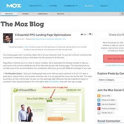 6 Essential PPC Landing Page Optimizations