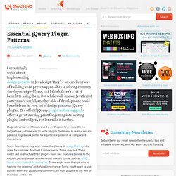Essential jQuery Plugin Patterns - Smashing Coding