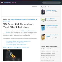 50 Essential Photoshop Text Effect Tutorials