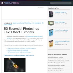 50 Essential Photoshop Text Tutorials