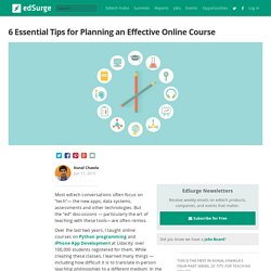 6 Essential Tips for Planning an Effective Online Course