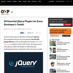 20 Essential jQuery Plugins for Every Developer's Toolkit