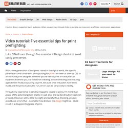 Video tutorial: Five essential tips for print preflighting