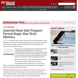 Essential Boot Disk Program Parted Magic Also Tests Memory