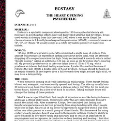 Online Books : "The Essential Psychedelic Guide" - Ecstasy