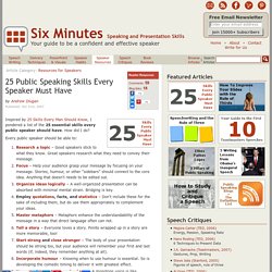 The 25 Essential Public Speaking Skills