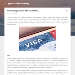 Essential requirements of H1B and O1 Visa